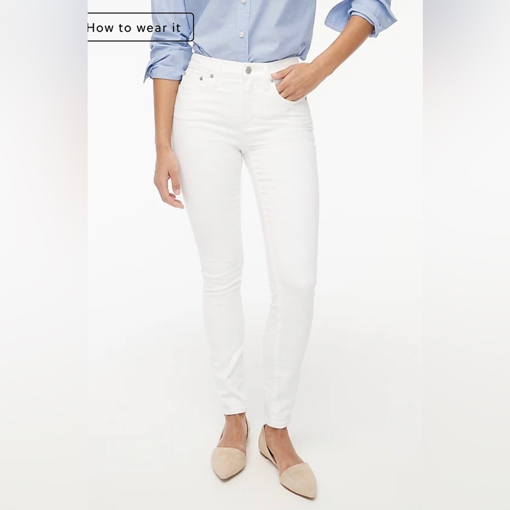 J.Crew White 9" mid-rise skinny jean in signature stretch Size 25P NWT'S